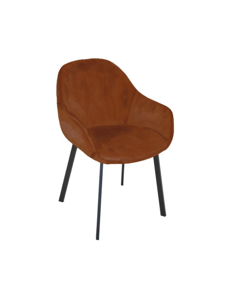 Fauteuil en métal FIORI terracotta