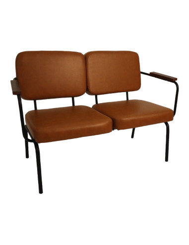 Banquette en métal TWIST fauve