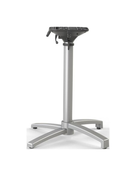 Pieds de table en aluminium PETRA 4 branches encastrable et basculant silver 2