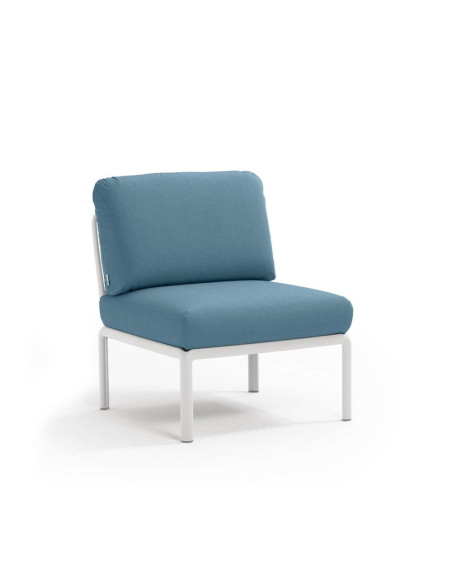 Chauffeuse en résine KOMODO blanc renforcé en fibre de verre avec coussin adriatic