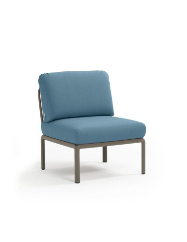 Chauffeuse en résine KOMODO taupe renforcé en fibre de verre avec coussin adriatic