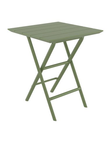 Table pliante en résine HELEN vert olive