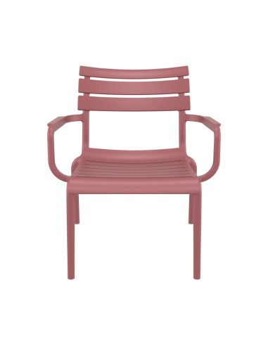 Fauteuil bas en résine PARIS marsala renforcé fibre de verre