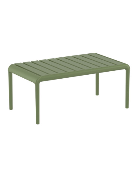 Table basse en résine PARIS vert olive renforcé fibre de verre