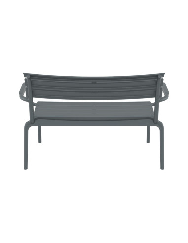 Banc en résine PARIS LOUNGE dark grey renforcé fibre de verre