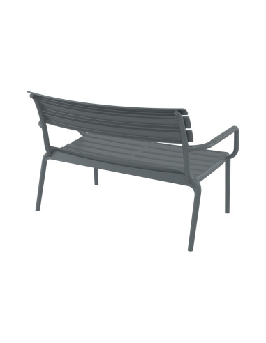 Banc en résine PARIS LOUNGE dark grey renforcé fibre de verre