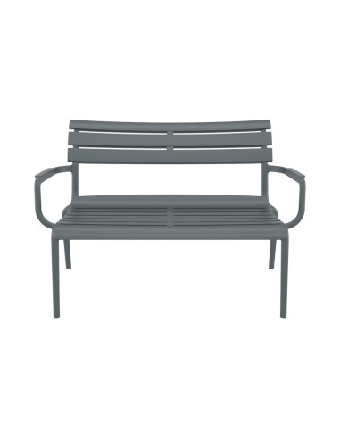 Banc en résine PARIS LOUNGE dark grey renforcé fibre de verre