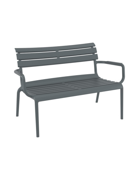 Banc en résine PARIS LOUNGE dark grey renforcé fibre de verre
