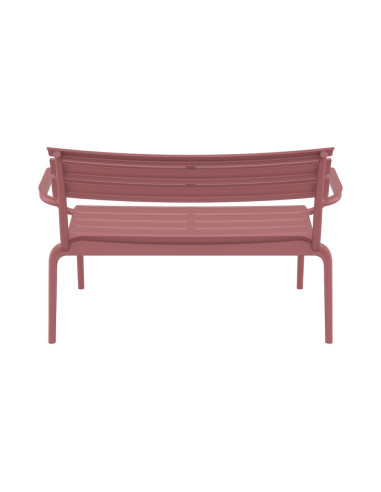 Banc en résine PARIS LOUNGE marsala renforcé fibre de verre