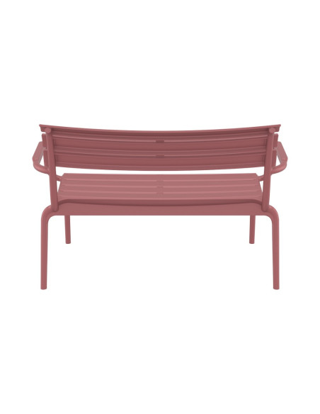 Banc en résine PARIS LOUNGE marsala renforcé fibre de verre