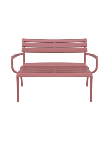 Banc en résine PARIS LOUNGE marsala renforcé fibre de verre