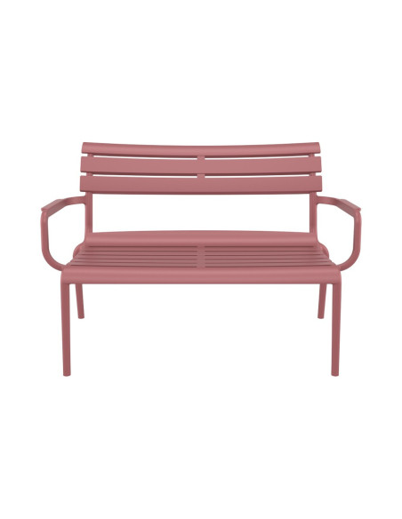 Banc en résine PARIS LOUNGE marsala renforcé fibre de verre