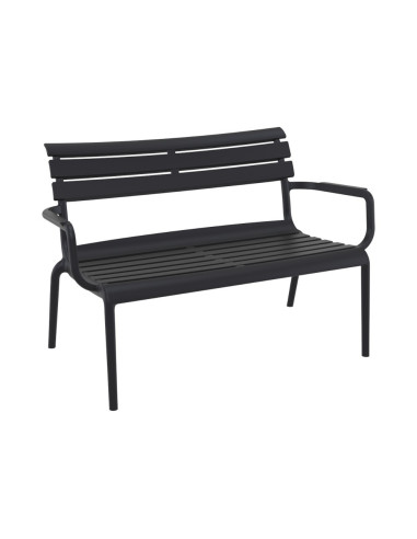 Banc en résine PARIS LOUNGE noir renforcé fibre de verre