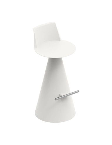 Chaise haute en résine LIRA colorée anti-UV perla
