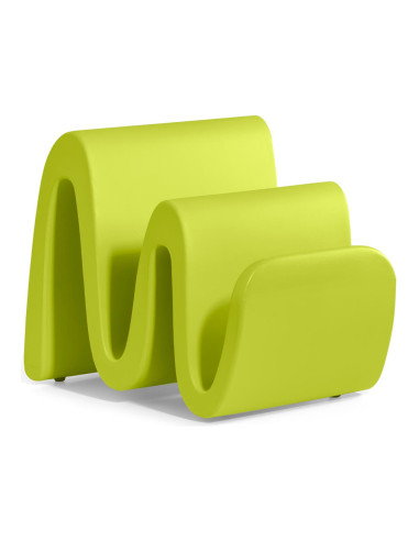 Porte-revues en résine WAVE rotomoulé traitement anti-UV  vert tormalina