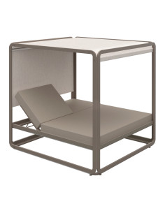 Lounge IBIZA XL blanc en aluminium avec coussins 2
