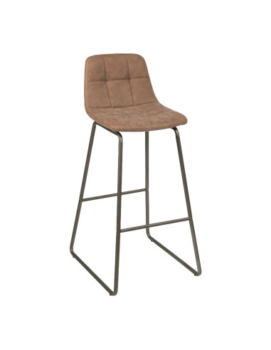 Chaise haute en métal anthracite LOVE assise et dossier capitonnés rose organza