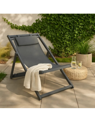 Chilienne en aluminium avec toile noire