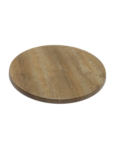 Plateau de table gamme STRATIFIE MOULE Canyon oak diamètre