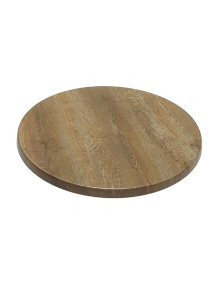 Plateau de table gamme STRATIFIE MOULE Canyon oak diamètre