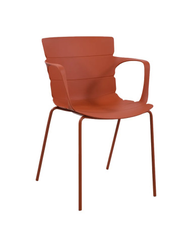 Fauteuil ROMA structure acier et coque polypropylène