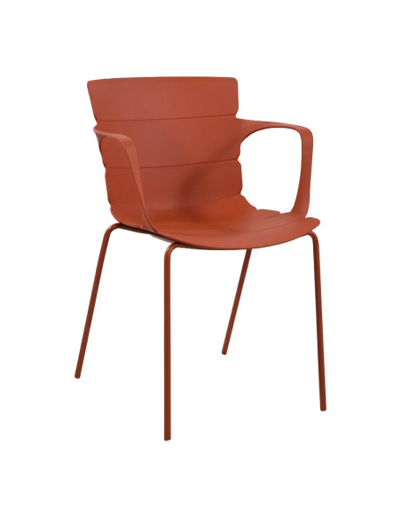 Fauteuil ROMA structure acier et coque polypropylène