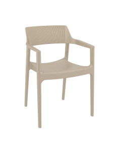 Fauteuil TULUM structure résine dossier strié noir 2