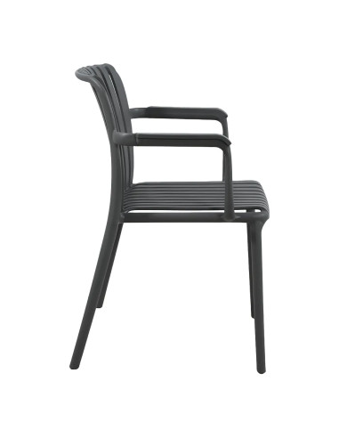 Fauteuil NEW MADRID structure résine anthracite