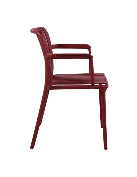 Fauteuil NEW MADRID structure résine bordeaux