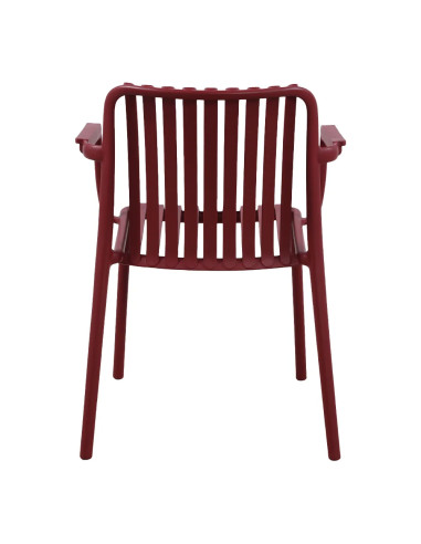 Fauteuil NEW MADRID structure résine bordeaux