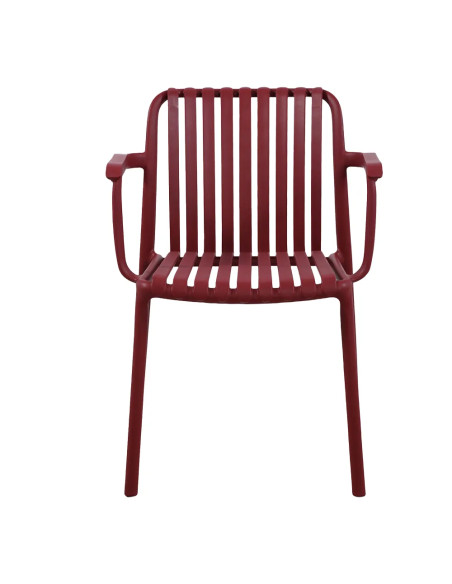 Fauteuil NEW MADRID structure résine bordeaux