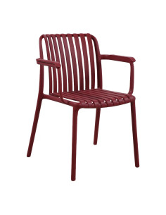 Fauteuil NEW MADRID structure résine bordeaux