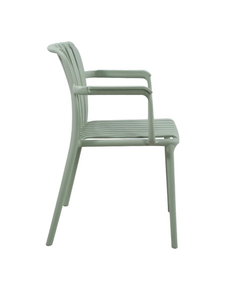 Fauteuil NEW MADRID structure résine vert pastel