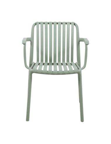 Fauteuil NEW MADRID structure résine vert pastel