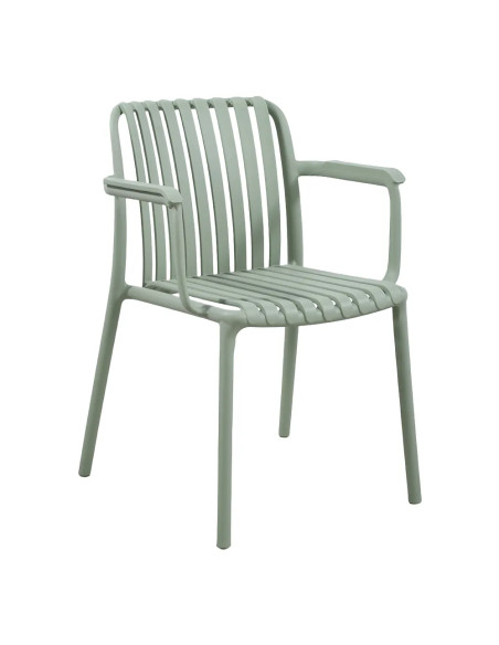 Fauteuil NEW MADRID structure résine vert pastel