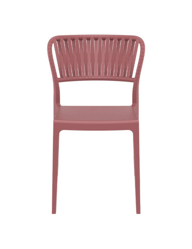 Chaise PORTOFINO structure résine marsala
