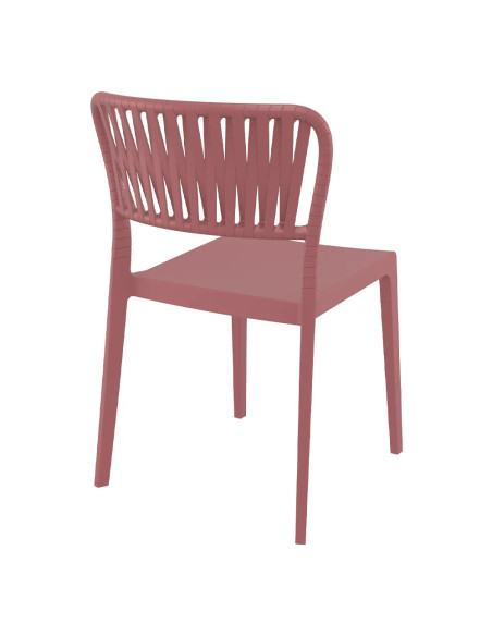 Chaise PORTOFINO structure résine marsala