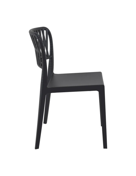 Chaise PORTOFINO structure résine noir