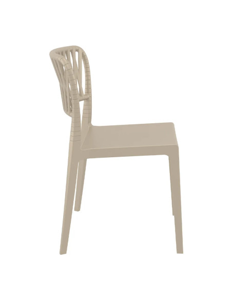 Chaise PORTOFINO structure résine tourterelle
