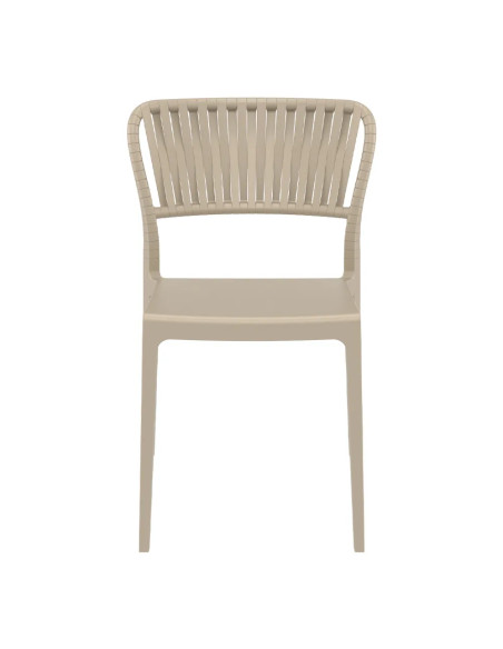 Chaise PORTOFINO structure résine tourterelle