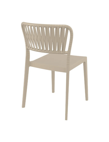 Chaise PORTOFINO structure résine tourterelle