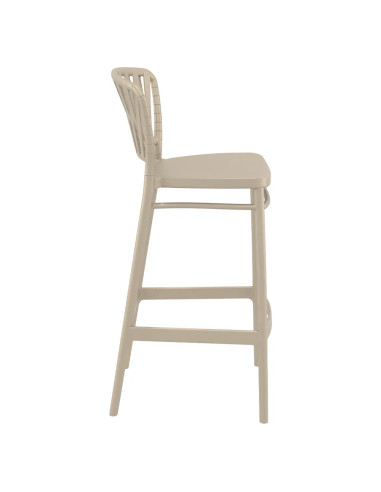 Chaise haute PORTOFINO structure résine tourterelle