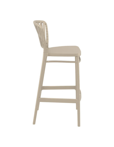 Chaise haute PORTOFINO structure résine tourterelle