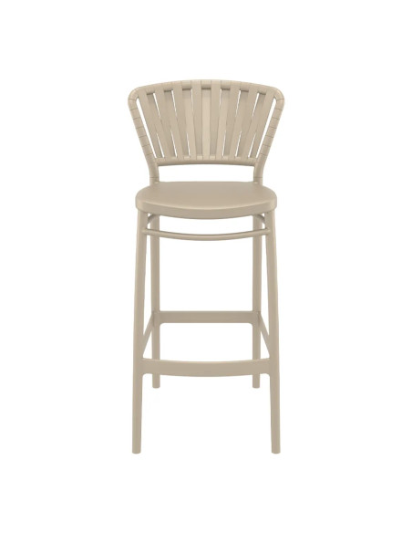 Chaise haute PORTOFINO structure résine tourterelle