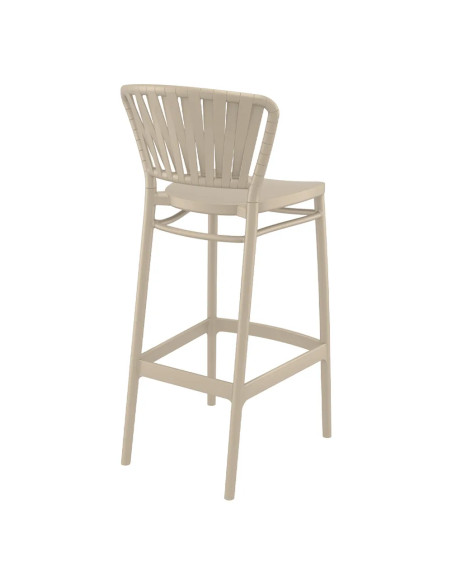 Chaise haute PORTOFINO structure résine tourterelle