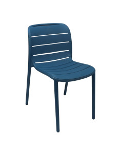 Chaise PALERMO structure résine bleu
