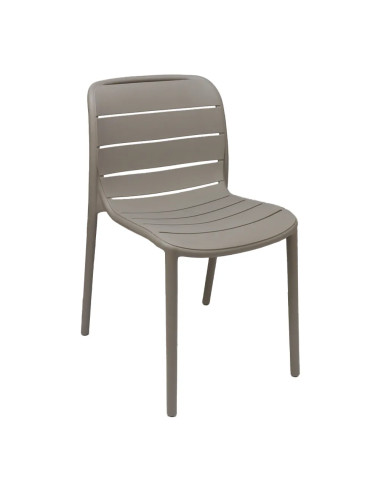 Chaise PALERMO structure résine gris taupe