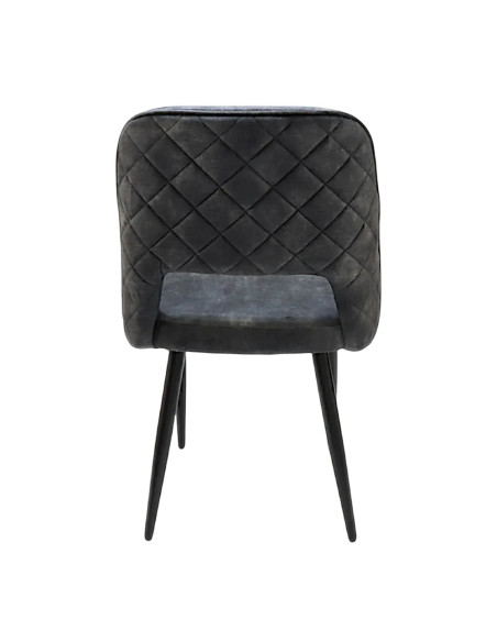Chaise MELINE structure métal epoxy assise et dossier gris