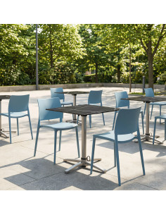 Chaise en résine Joy aqua bleu 2