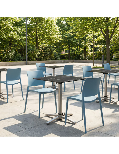 Chaise en résine JOY aqua bleu